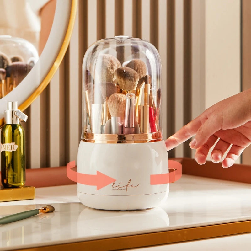 Rotating Makeup Brushes Holder