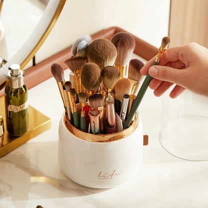 Rotating Makeup Brushes Holder